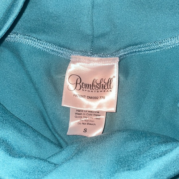 Bombshell Sportswear Blue & White Thigh High Leggings - Size Small - Picture 4 of 4